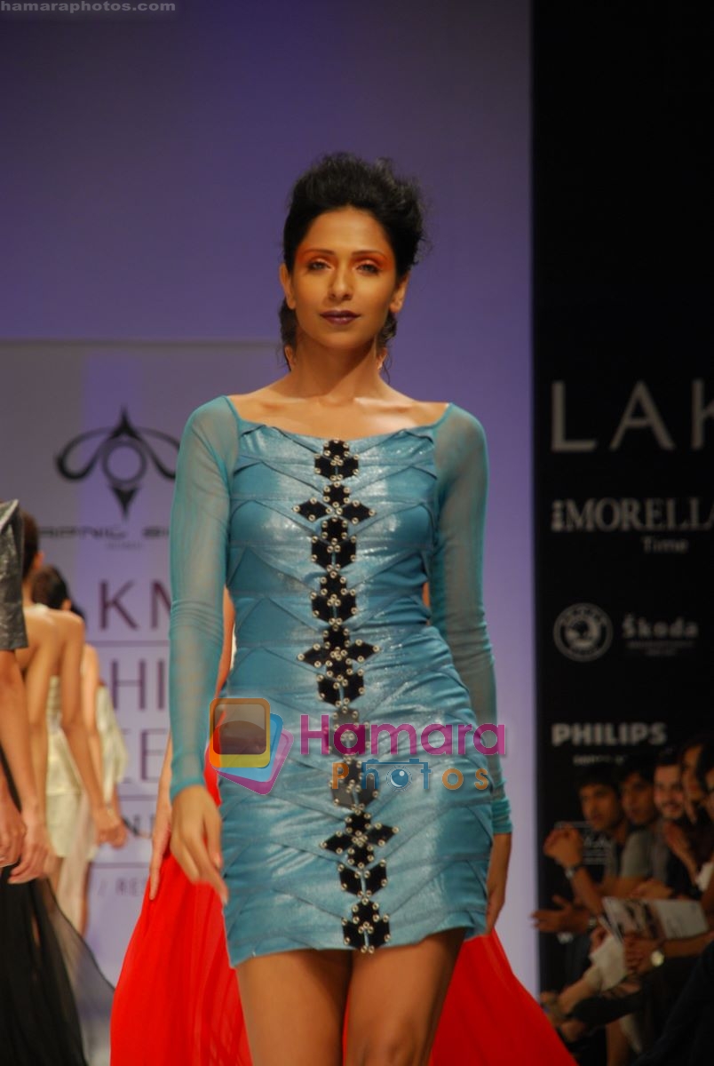 Model walks the ramp for Swapnil Shinde Show at LIFW 2010 Day 3 in Grand Hyatt, Mumbai on 7th March 2010 