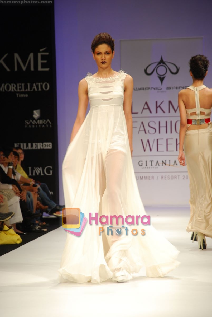 Model walks the ramp for Swapnil Shinde Show at LIFW 2010 Day 3 in Grand Hyatt, Mumbai on 7th March 2010 