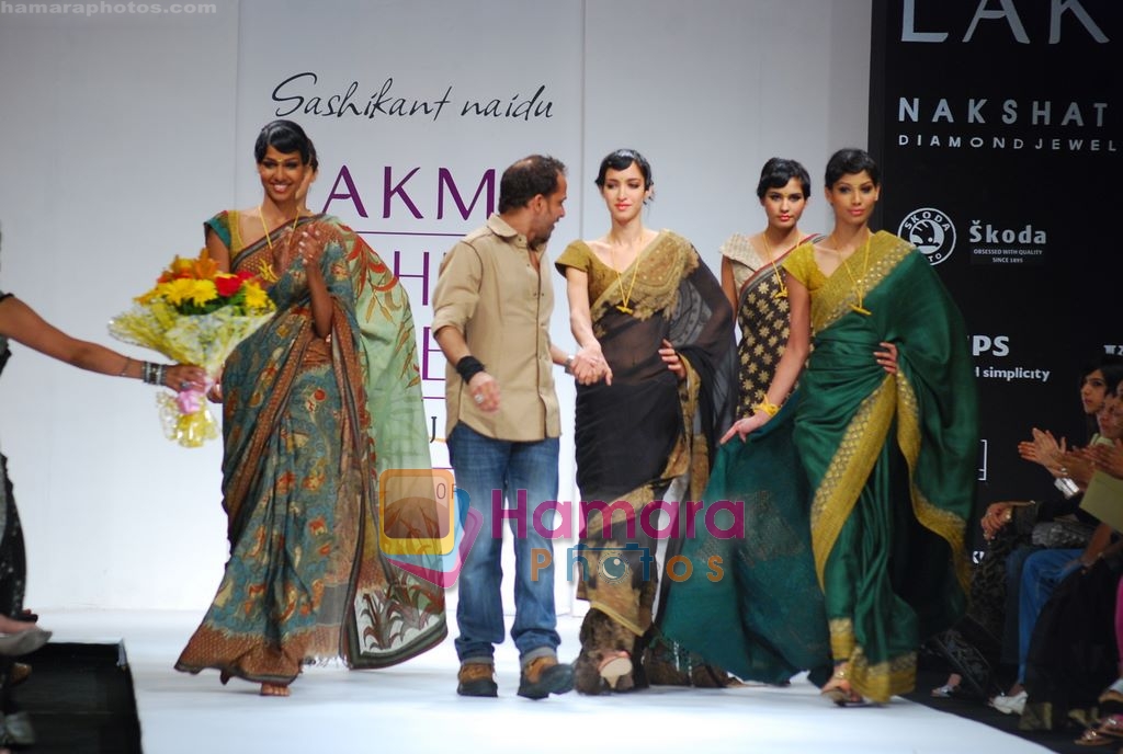 Model walks the ramp for Sashikant Naidu Show at LIFW 2010 Day 4 in Grand Hyatt, Mumbai on 8th March 2010 