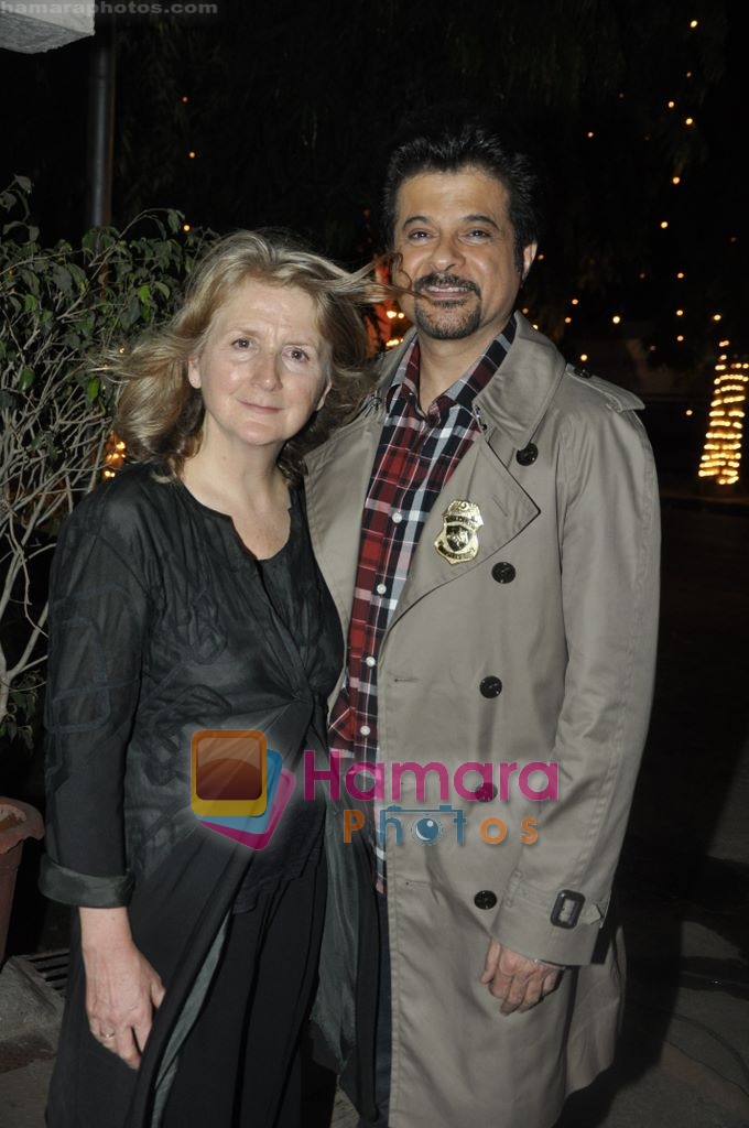 Sally Potter meets Anil Kapoor on the sets of No Problem in Filmcity, Mumbai on 10th March 2010 