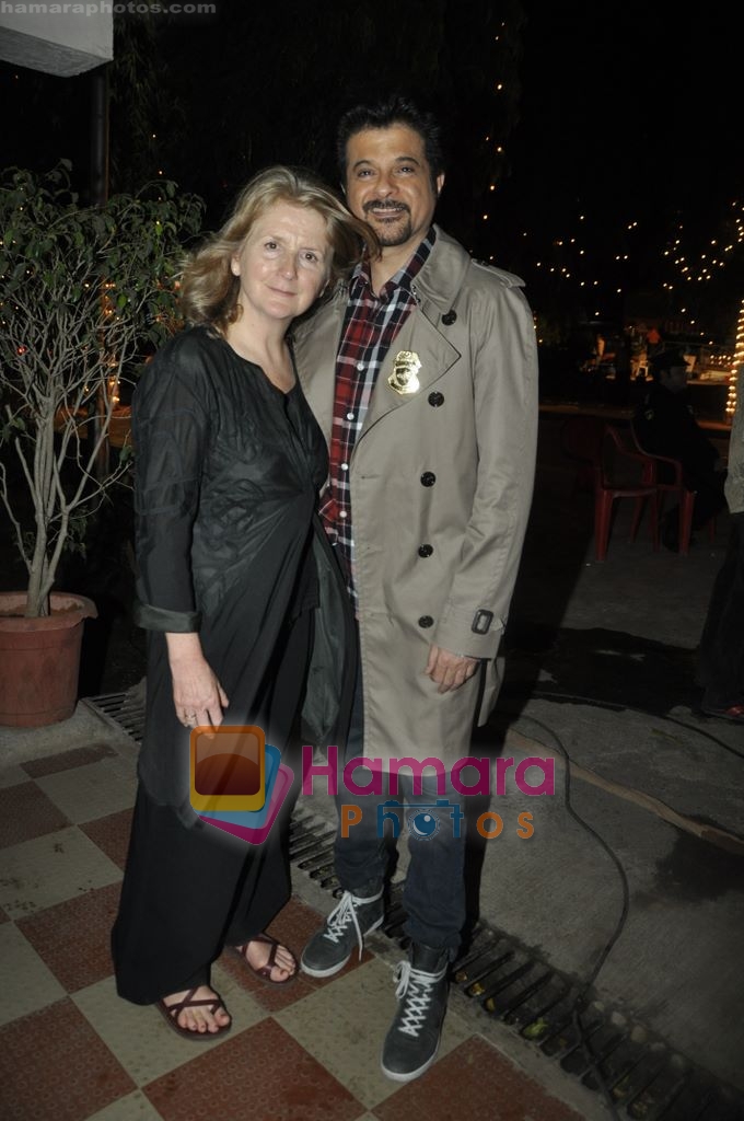 Sally Potter meets Anil Kapoor on the sets of No Problem in Filmcity, Mumbai on 10th March 2010 