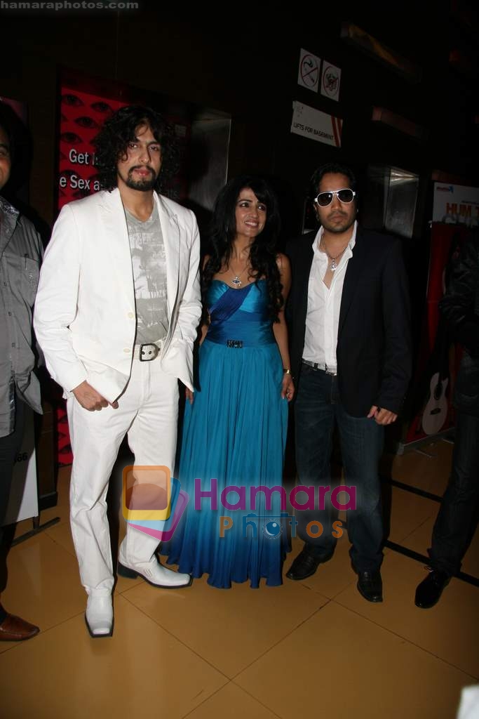 Shibani Kashyap, Sonu Nigam, Mika Singh at the launch of My Free Spirit Album in Cinemax on 16th March 2010 