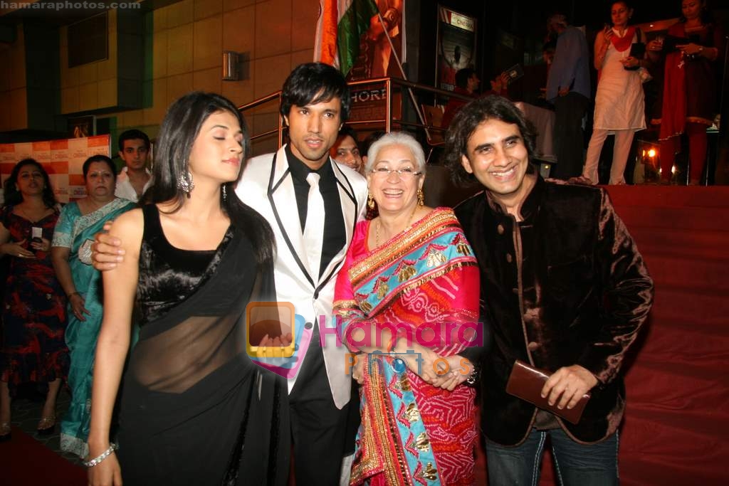 Shraddha Das, Aanaahad, Nafisa Ali, Sanjay Puran Singh Chauhan at the premiere of film Lahore in Cinemax on 17th March 2010 