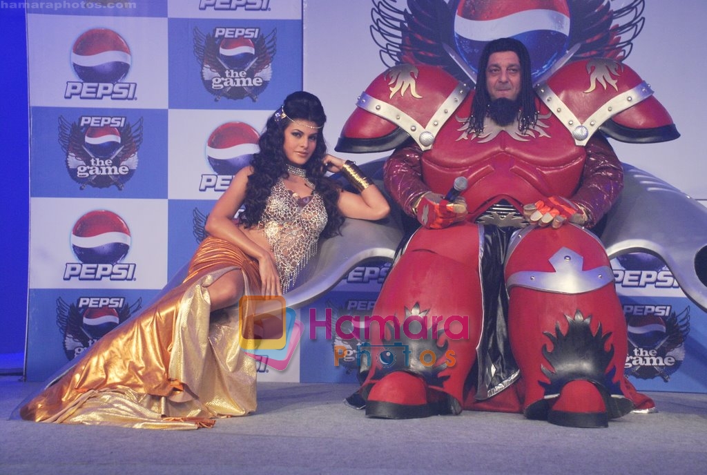 Jacqueline Fernandez, Sanjay Dutt at the Launch of Pepsi Game in Taj Land's End, Mumbai on 25th March 2010 