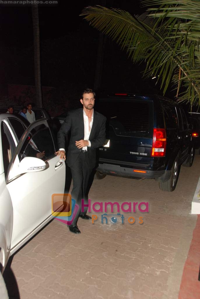 Hrithik Roshan at Laila Khan's engagement in Juhu on 5th April 2010 