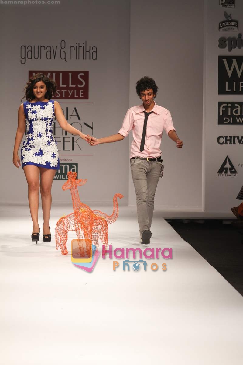 Model walk the ramp for Gaurav and Ritika Show at Wills India Fashion Week 2010 Day 1 on 25th March 2010 