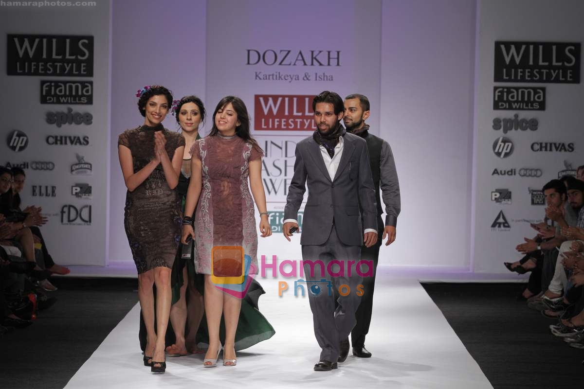 Model walk the ramp for Dozakh By Kartikeya and Isha Show at Wills India Fashion Week 2010 Day 4 on 28th March 2010 