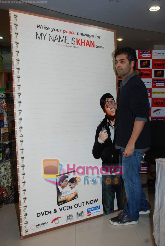 Karan Johar launches My Name is Khan DVD in Crossword, Juhu on 21st April 2010 