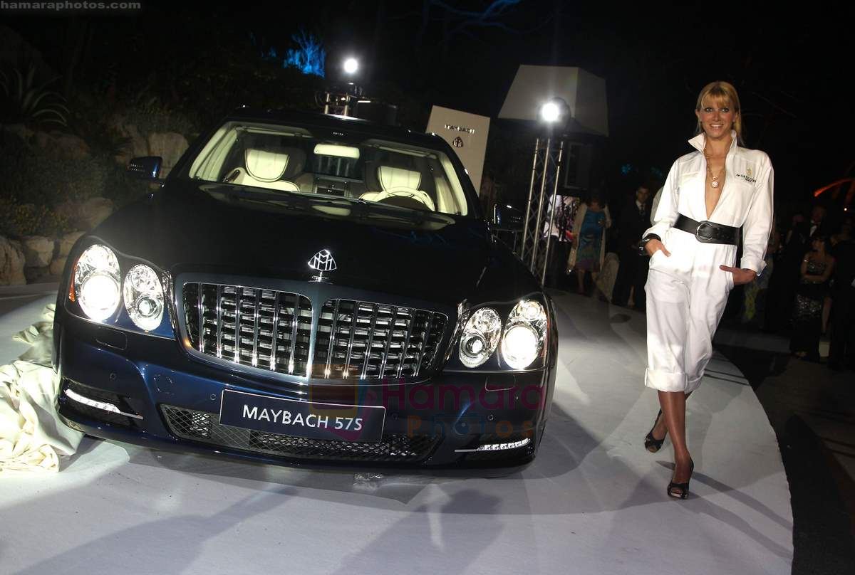 Models unveil the new Maybach during the de Grisogono cocktail party at the Hotel Du Cap on May 18, 2010 in Cap D_Antibes, France 