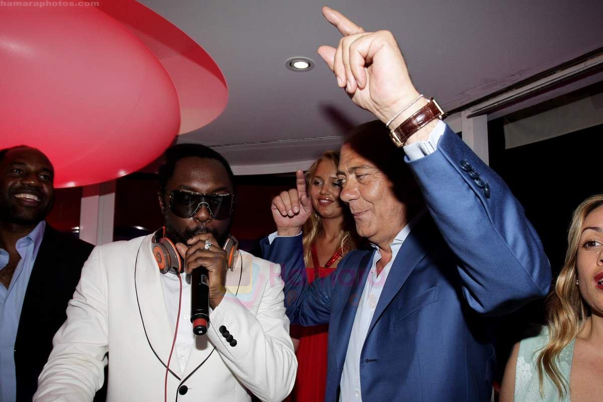 Will I am, Cheryl Cole and Fawaz Gruosi attend the de Grisogono CRAZY CHIC EVENING cocktail party at the Hotel Du Cap Eden Roc on May 18, 2010 in Antibes, France 