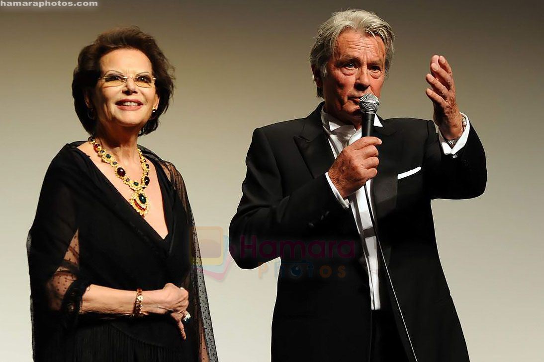 Alain Delon, Claudia Cardinale attend the IL GATTOPARDO premiere at the Salla DeBussy during the 63rd Annual Cannes Film Festival on May 14, 2010 in Cannes, France ~0