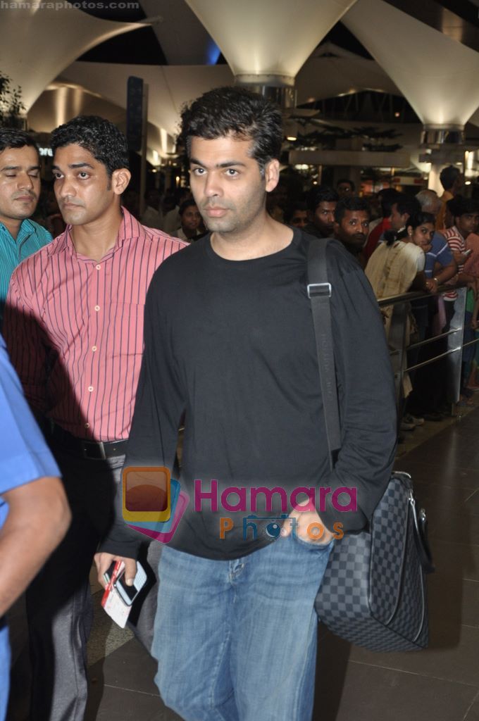 Karan Johar spotted at Mumbai International Airport on 27th May 2010 
