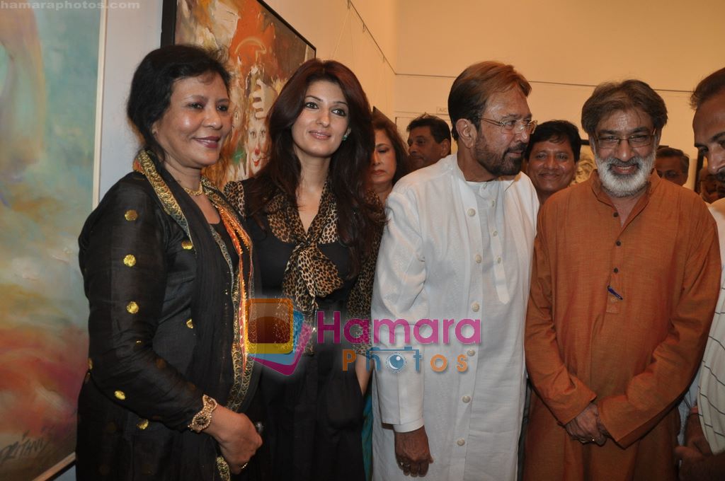 Twinkle Khanna and Rajesh khanna inaugurate Prithvi Soni exhibition in Jehangir Art Galery, Mumbai on 27th May 2010 
