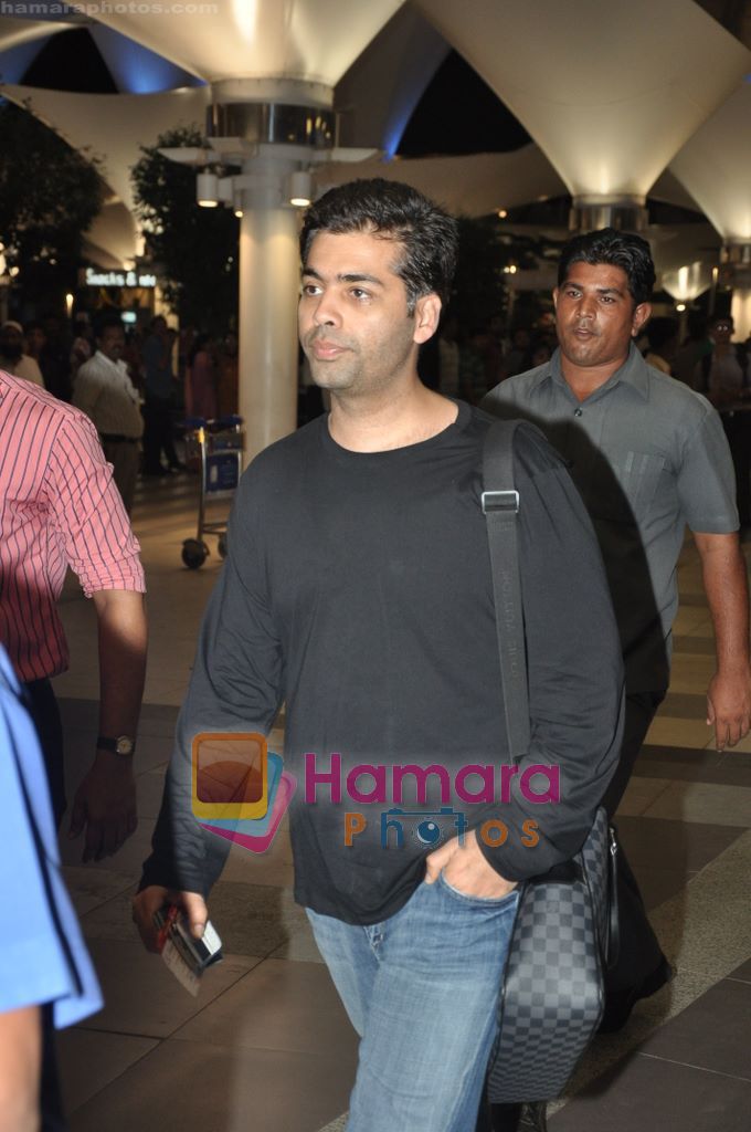 Karan Johar spotted at Mumbai International Airport on 27th May 2010 