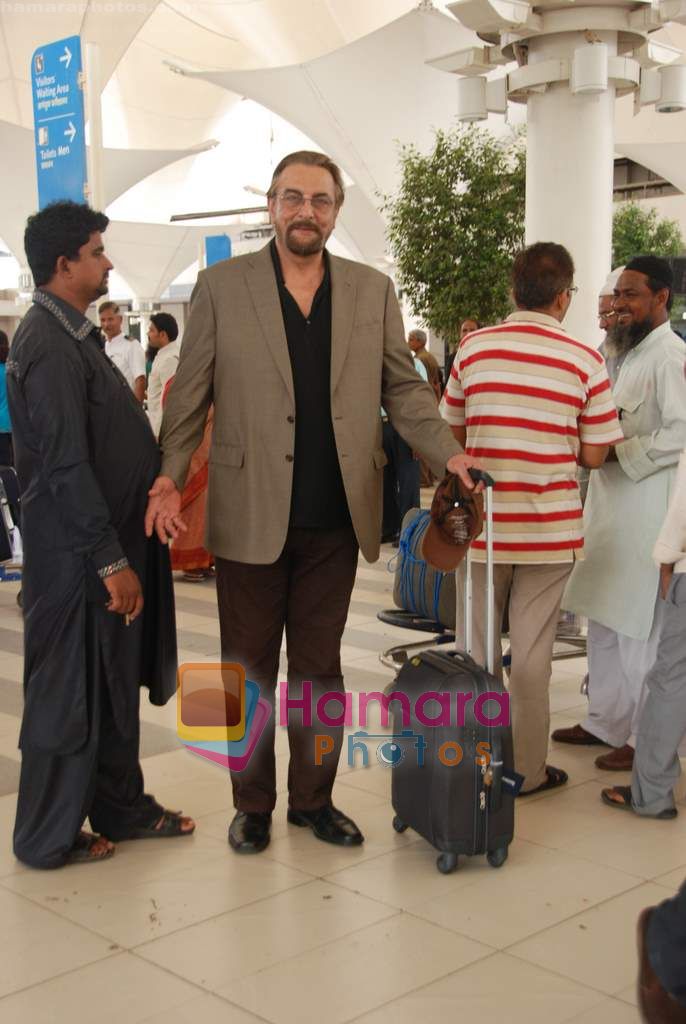 Kabir Bedi arrive back from IIFA in Mumbai Airport on 6th June 2010 