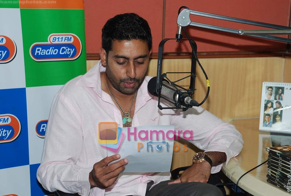 Abhishek Bachchan at Radio City to promote Raavan in Bandra on 8th June 2010 