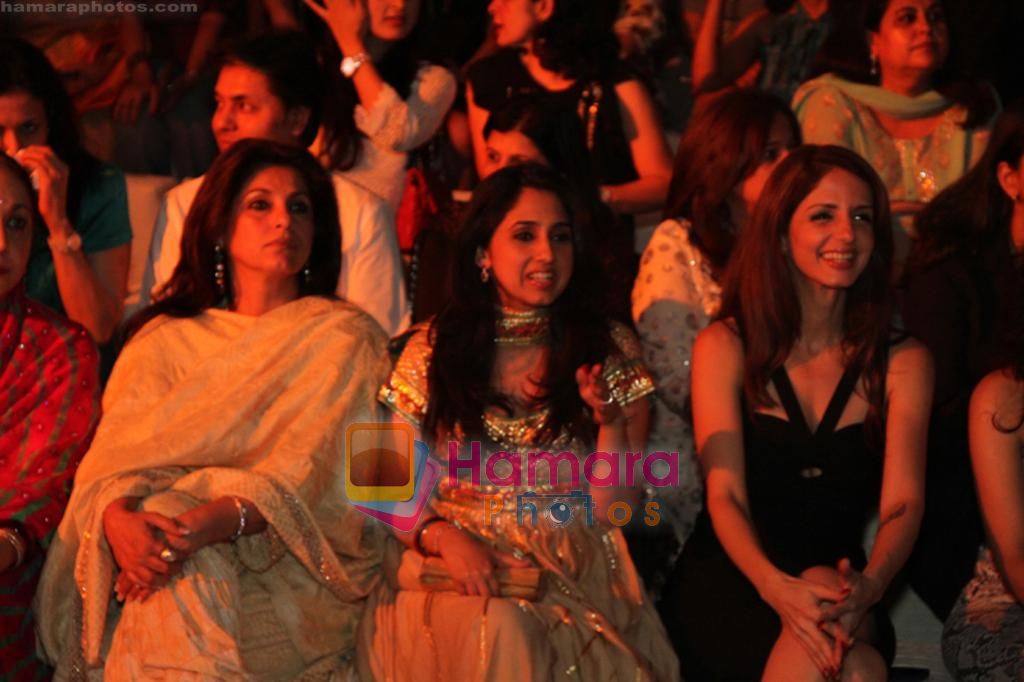 Dimple Kapadia, Rinkie Khanna and Suzanna Roshan at Abu Jani and Sandeep Khosla present _ALMOST 24_ at the Grand Finale at Delhi Couture Week on 25th July 2010