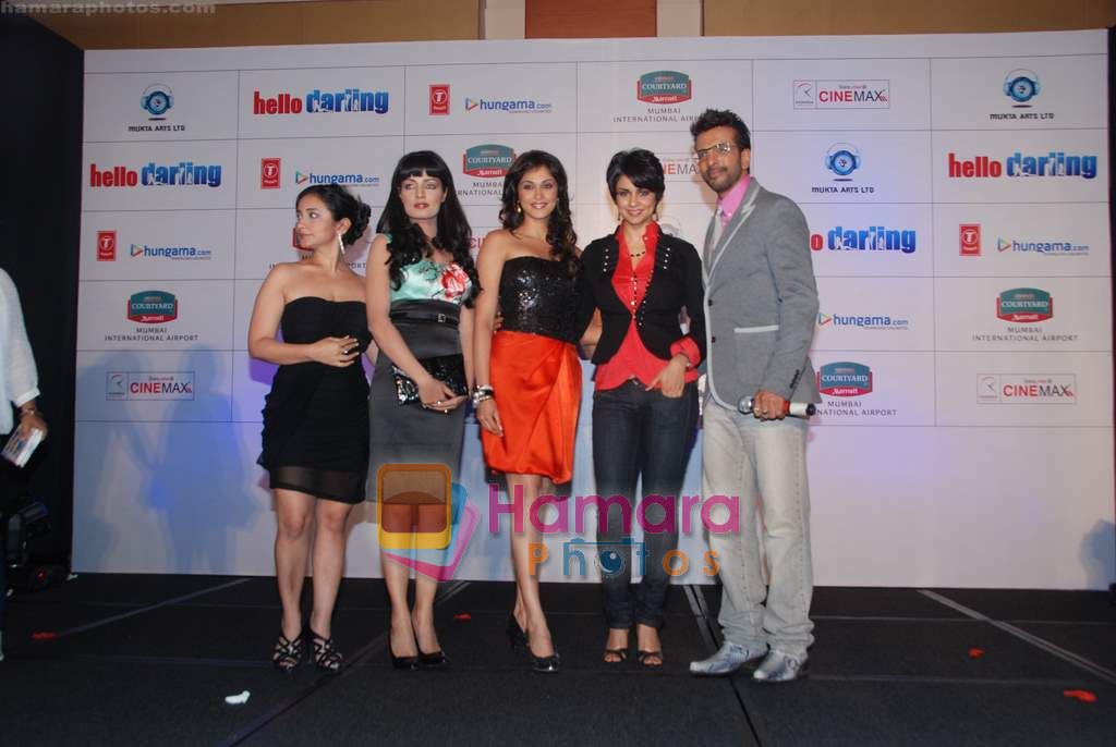 Isha Koppikar, Gul Panag, Celina Jaitley, Javed Jaffery, Divya Dutta at Hello Darling film music launch in Courtyard Marriott on 27th July 2010 