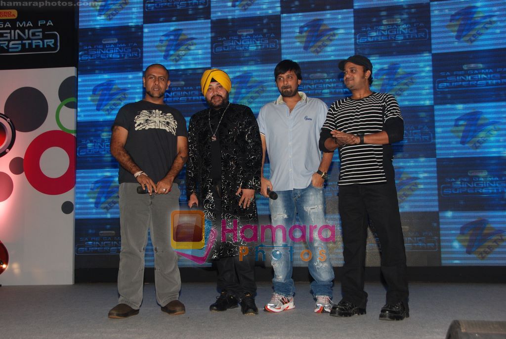 Vishal Dadlani, Daler Mehndi, Wajid, Sajid at the launch of Zee Singing Superstar in Renaissnace Hotel, Powai on 3rd Aug 2010 