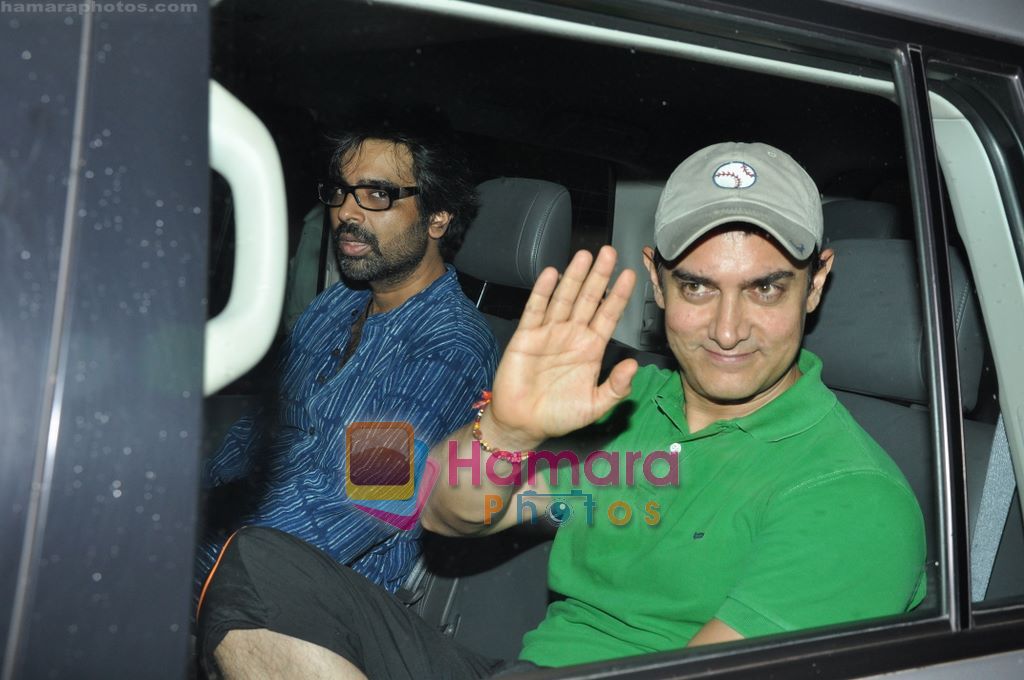 Aamir Khan's Peepli Live screening for Raj Thackeray in Ketnav, bandra, Mumbai on 26th Aug 2010 