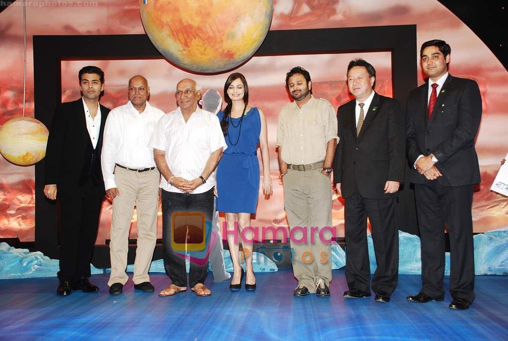 Dia Mirza, Karan Johar promote Panasonic 3-D cameras and LCD in Yashraj on 27th Aug 2010 