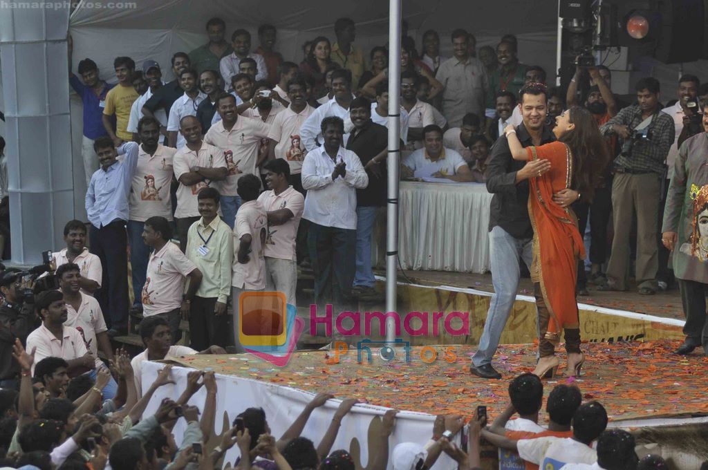 Rahul Mahajan at Worli Dahi Handi celebrations in worli, Mumbai on 2nd Sept 2010 