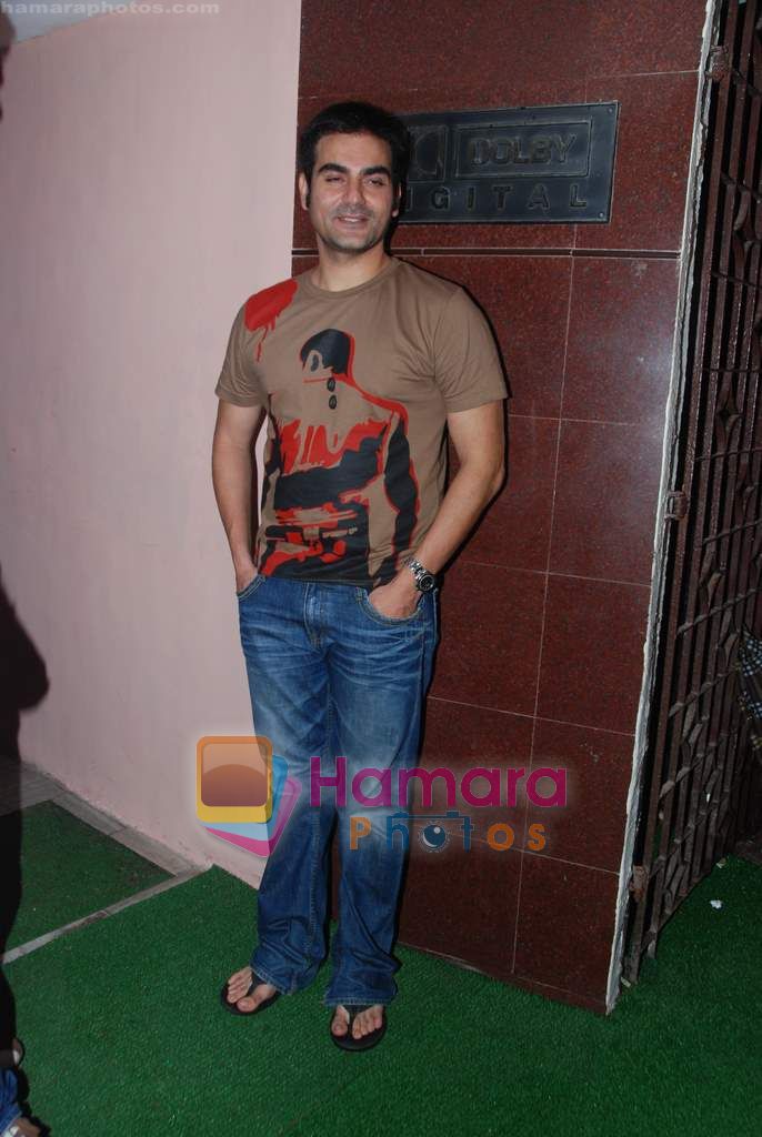 Arbaaz Khan at Dabangg screening in Ketnav on 8th Sept 2010 