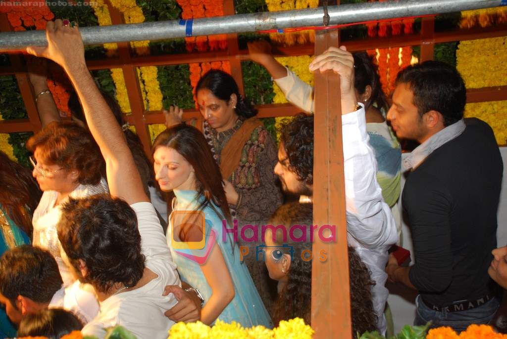 at Salman Khan's Ganpati visarjan on 12th Sept 2010 