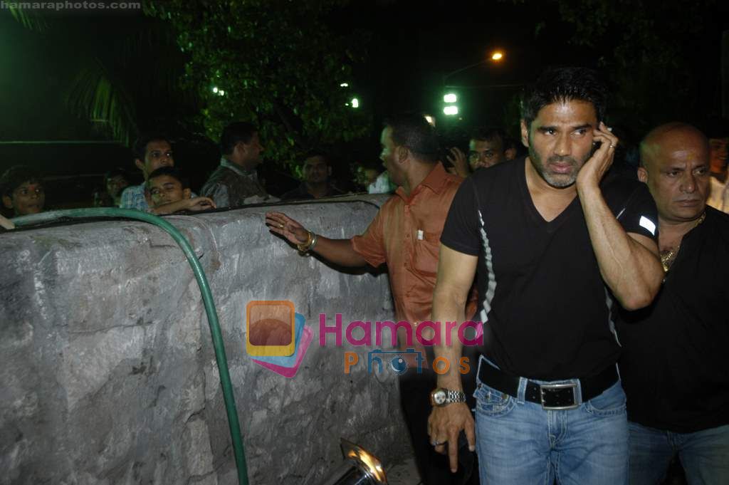 Sunil Shetty at Ganpati Celebrations in Mumbai on 14th Sept 2010 
