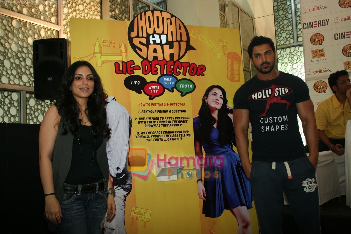 John Abraham, Pakhi promotes Jhootha Hi Sahi in Cinemax, Mumbai on 16th Sept 2010 