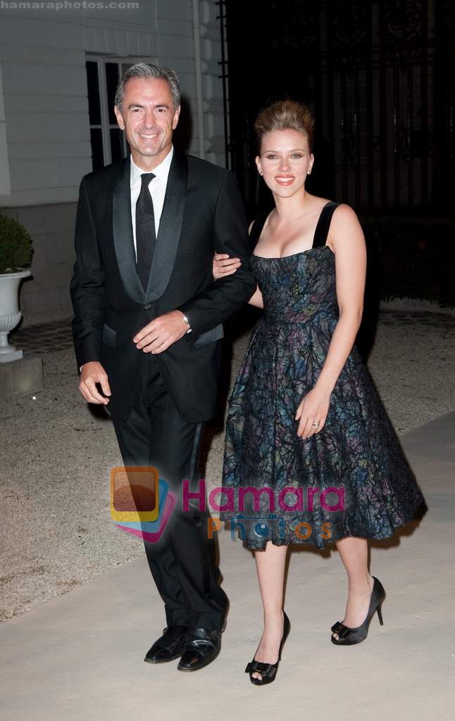 Scarlett Johansson and House CEO and President at Moet Chandon event