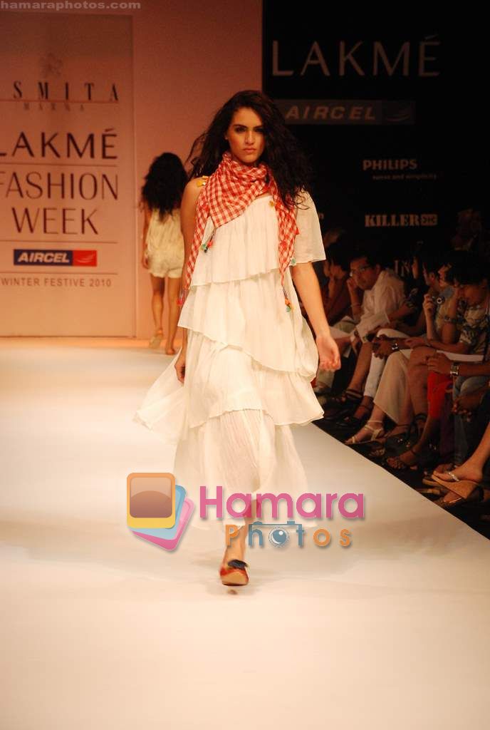 Model walks the ramp for Asmita Marwah Show at Lakme Winter fashion week day 1 on 17th Sept 2010 