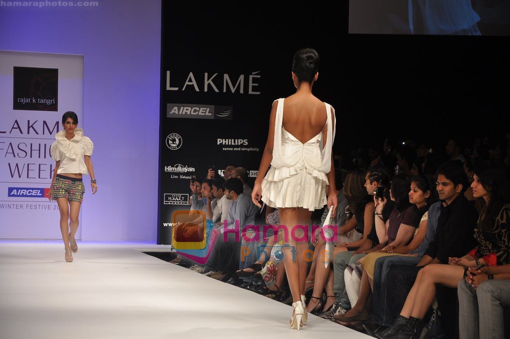 Model walks the ramp for Rajat Tangri Show at Lakme Winter fashion week day 3 on 19th Sept 2010 