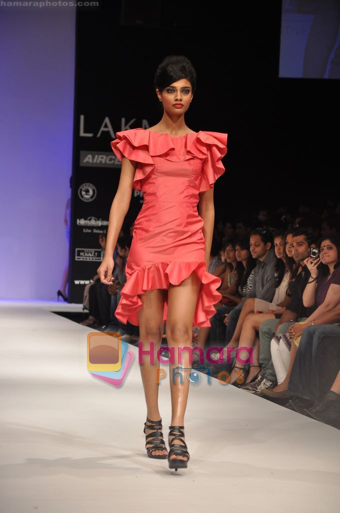 Model walks the ramp for Rajat Tangri Show at Lakme Winter fashion week day 3 on 19th Sept 2010 