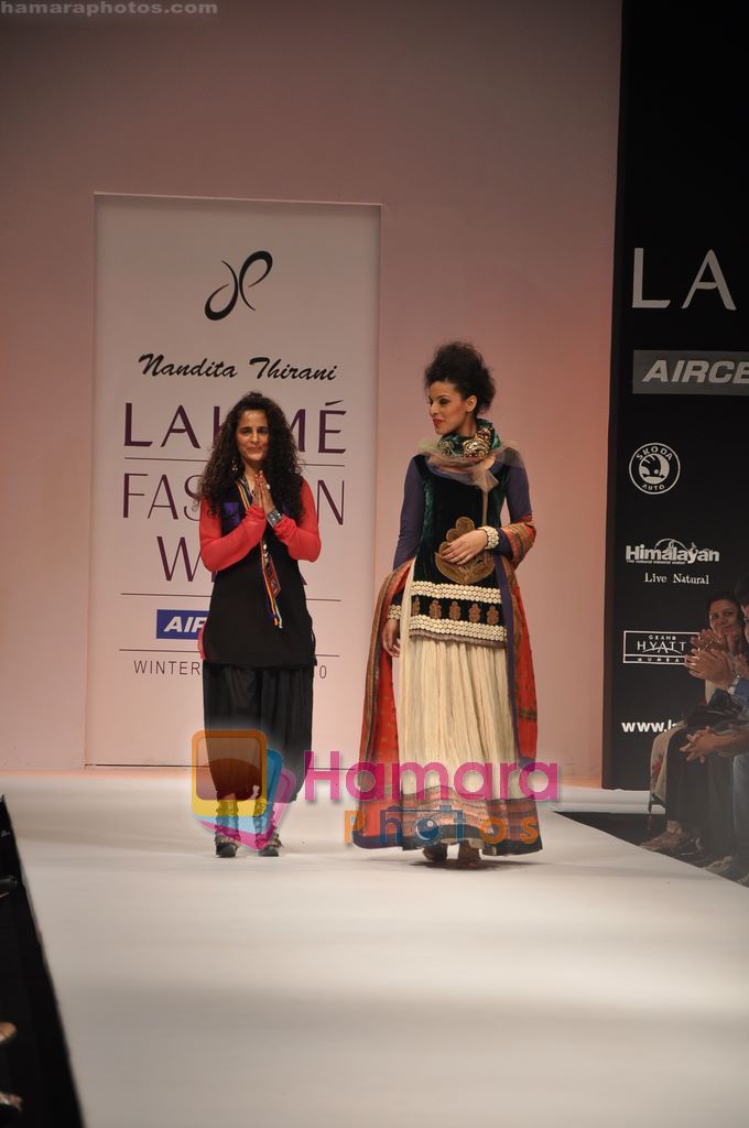 Model walks the ramp for Nandita Thirani Show at Lakme Winter fashion week day 3 on 19th Sept 2010 