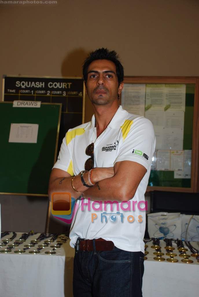 Arjun Rampal at Inter school West Zone squash championship in Worli, Mumbai on 4th Oct 2010 