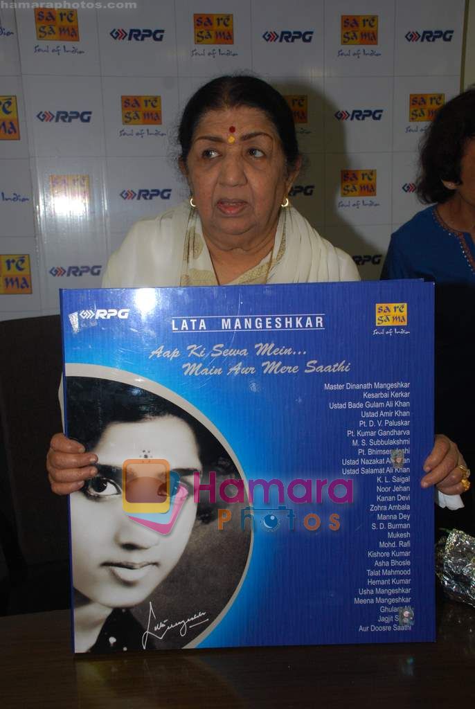 Lata Mangeshkar graces Saregama Album Launch in Mumbai on 20th Oct 2010 