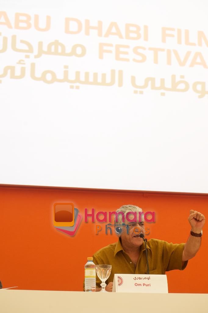 Om Puri at West Is West press conference in Abu Dhabi Film Festival on 23rd Oct 2010 