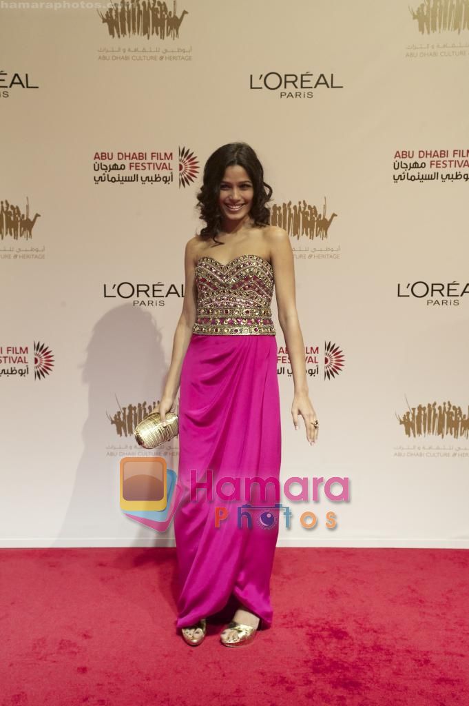 Freida Pinto at Miral Red Carpet in Abu Dhabi Film Festival on 21st Oct 2010 