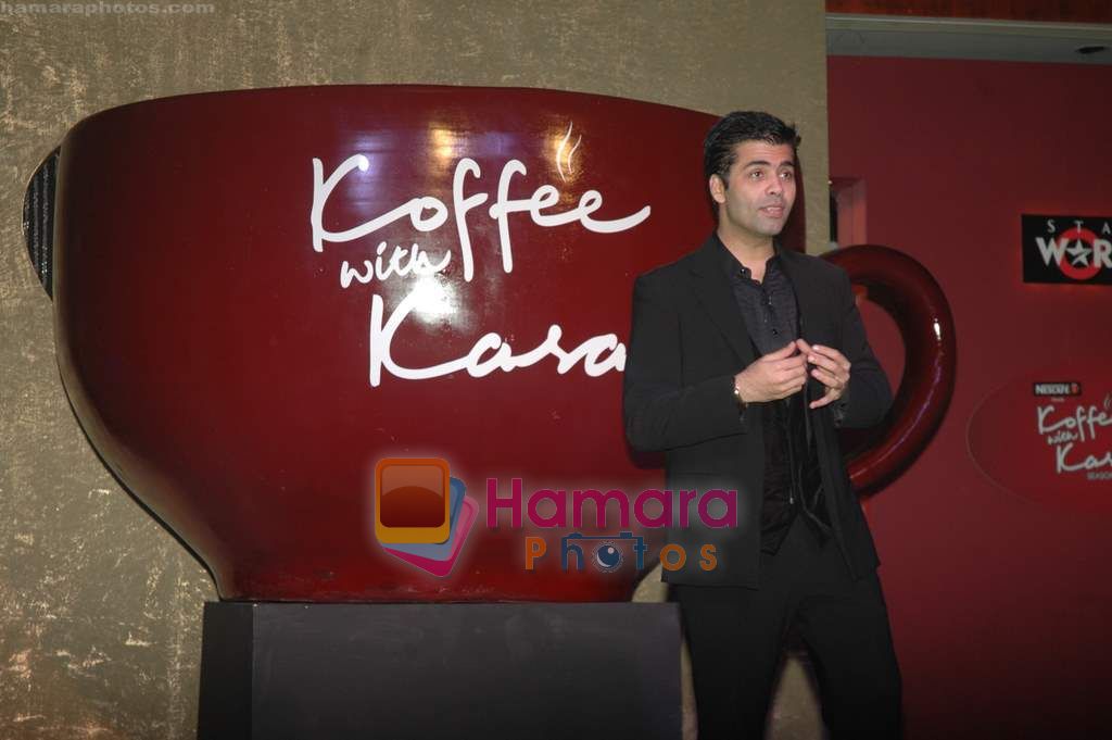 Karan Johar at Koffee with Karan press meet in Novotel on 29th Oct 2010 