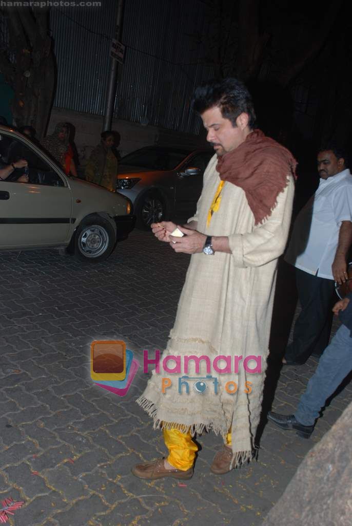 Anil Kapoor celebrates Diwali at home in Juhu on 6th Nov 2010 