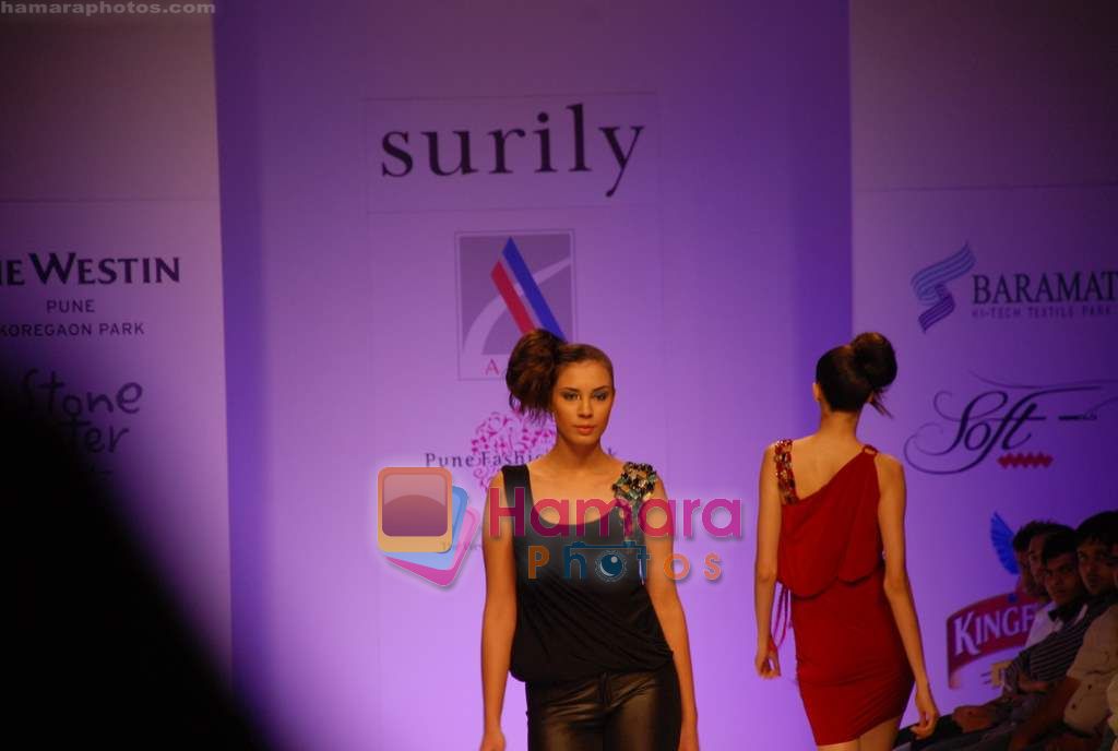 Model walk the ramp for Surily Goel Show at The ABIL Pune Fashion Week Day 1 on 18th Nov 2010 