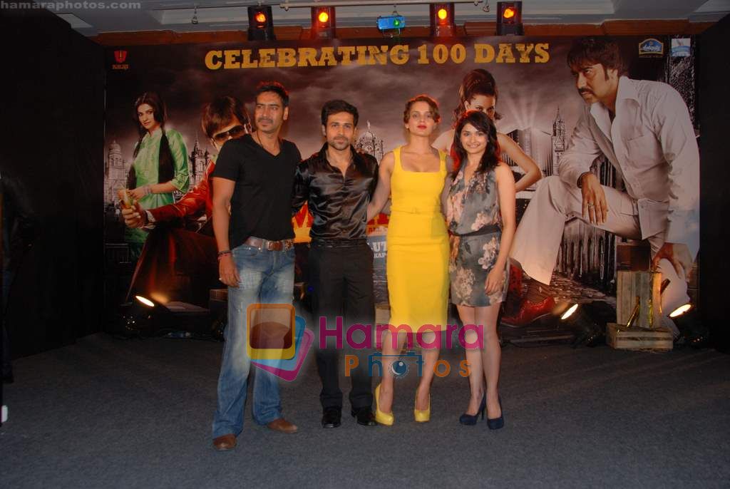 Ajay Devgan, Emraan Hashmi, Kangana Ranaut, Prachi Desai at Once Upon a Time film success bash in J W Marriott on 24th Nov 2010 
