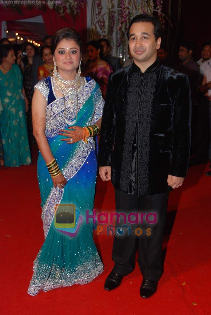 at Nitish Rane's wedding reception in Mahalaxmi Race Course on 28th Nov 2010 