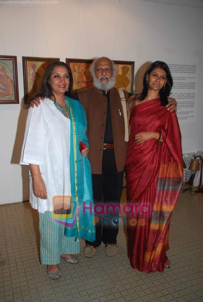 Shabana Azmi, Nandita Das at Jatin Das art showcase in Jehangir on 30th Nov 2010 