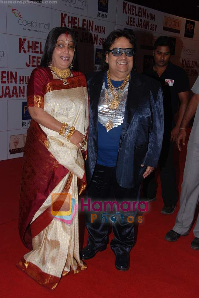 Bappi Lahiri at the Premiere of Khelein Hum Jee Jaan Sey in PVR Goregaon on 2nd Dec 2010 