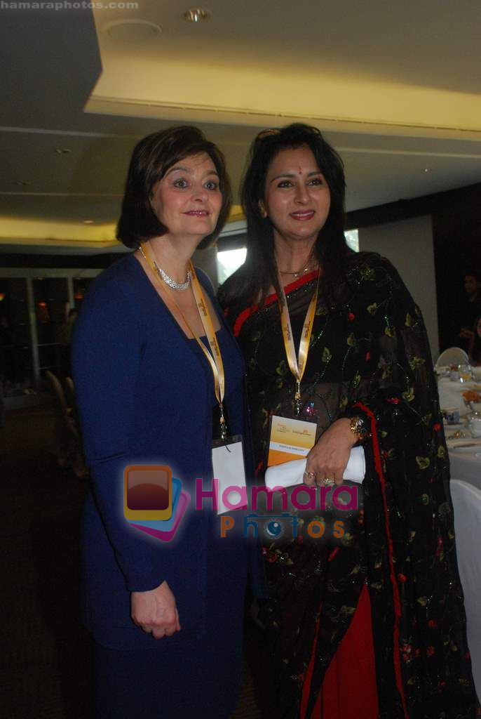 Poonam Dhillon with Cherie Blair at Women's Means Business conference in Hyatt Regency on 8th Dec 2010 