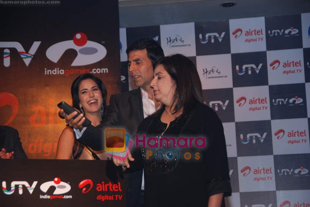 Akshay Kumar, Katrina Kaif, Farah Khan at Tees Maar Khan game launch in Novotel on 13th Dec 2010 