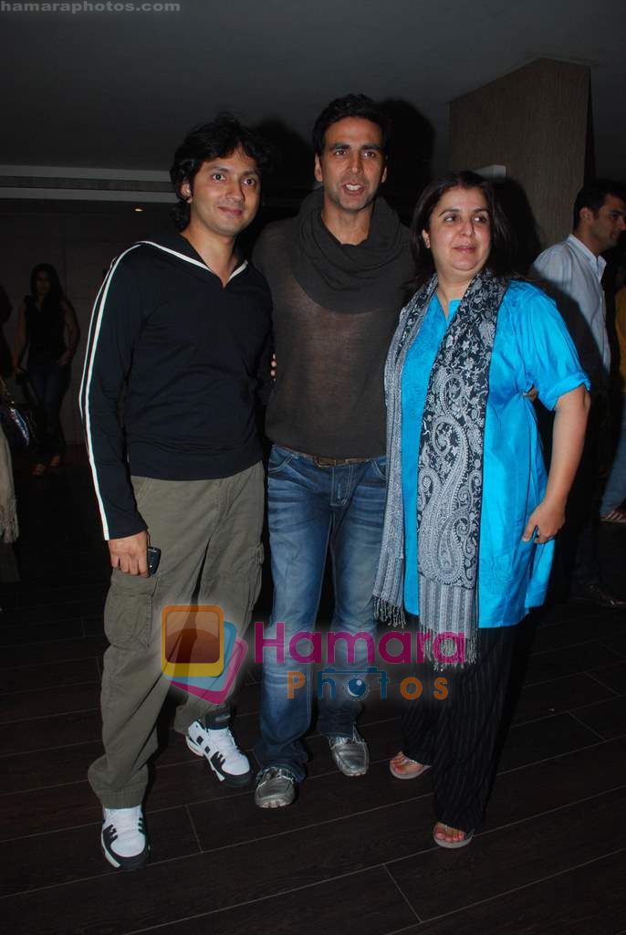 Akshay Kumar, Farah Khan, Shirish Kunder at Tees Maar Khan screening in Filmcity on 22nd Dec 2010 
