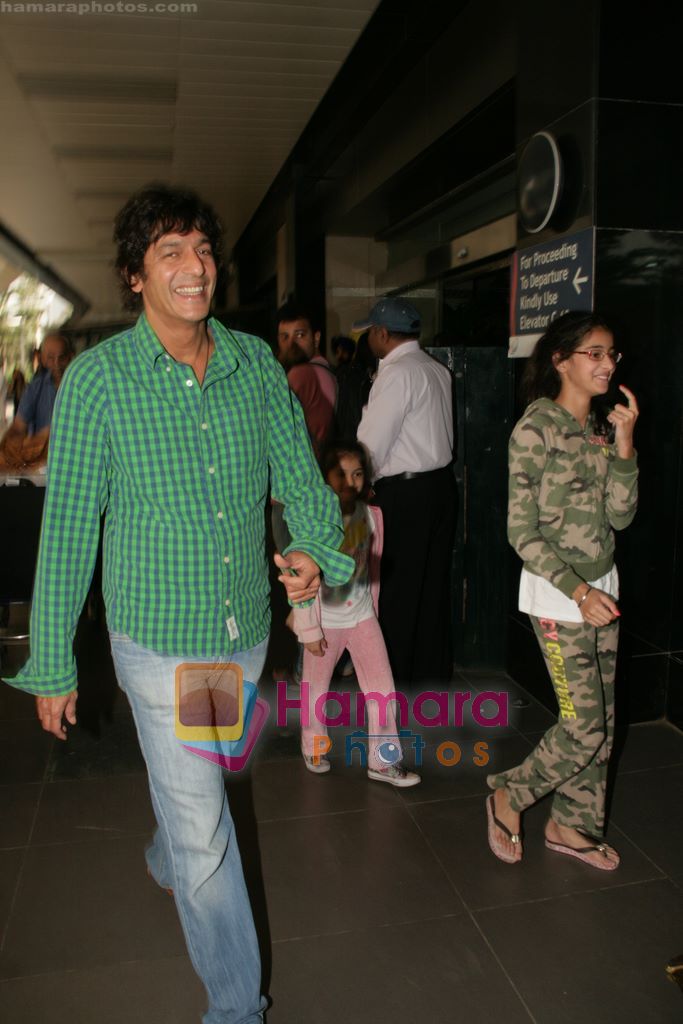 Chunky Pandey spotted at Airport in International Airport, Mumbai on 3rd Jan 2011 